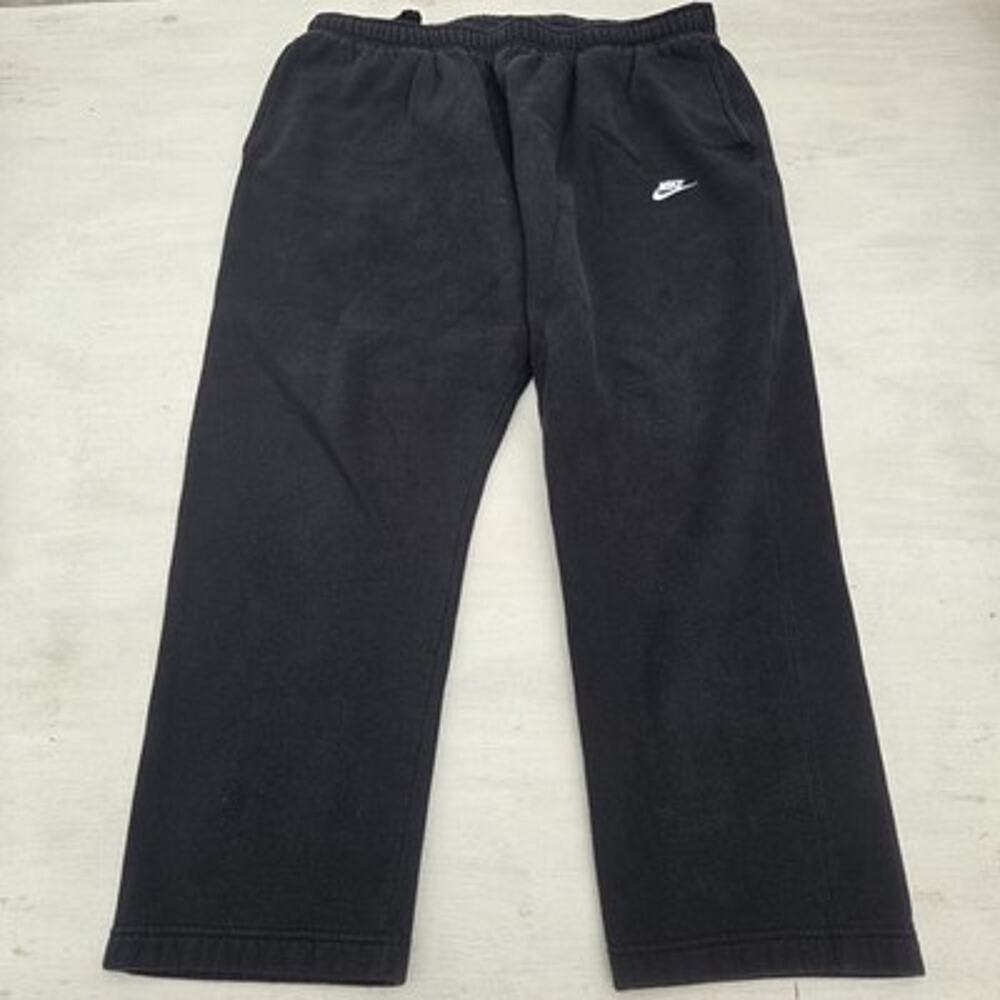 Vintage Nike Sweatpants Fleece Mens 4XL Black Straight Pockets Baggy Y2K Skate